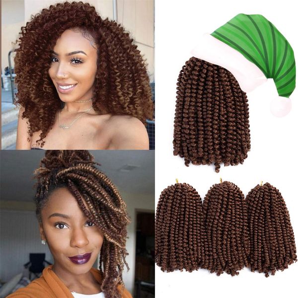 3 pack crochet braids hair extensions 8 inch,30strands/pack synthetic spring twist ombre braiding hair for fashion women, Black
3 pack crochet braids hair extensions 8 inch,30strands/pack synthetic spring twist ombre braiding hair for fashion women, Black