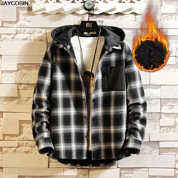 klv shirts 2020 new men's spring summer style for men in autumn and winter fashion hooded cap thickened shirt, White;black
klv shirts 2020 new men's spring summer style for men in autumn and winter fashion hooded cap thickened shirt, White;black