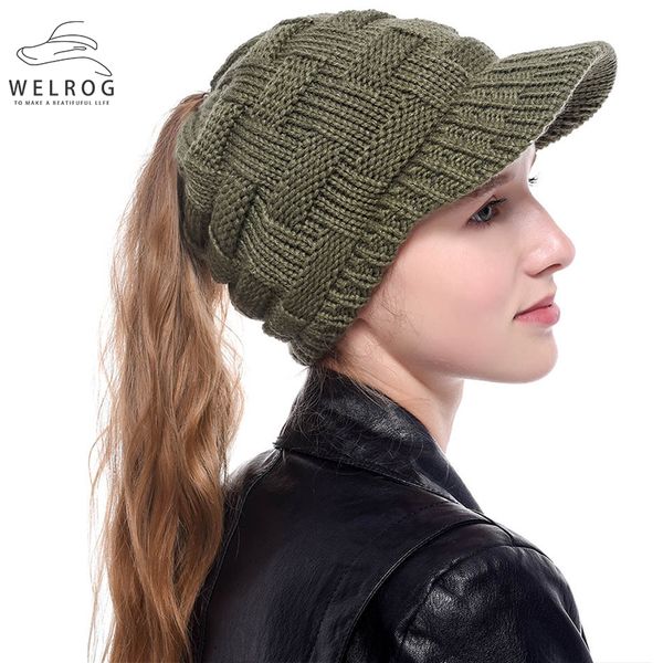 welrog fashion ponytail winter hats solid thick knitting ponytail beanies baseball hats fashion warm winter snapback caps, Blue;gray
welrog fashion ponytail winter hats solid thick knitting ponytail beanies baseball hats fashion warm winter snapback caps, Blue;gray
