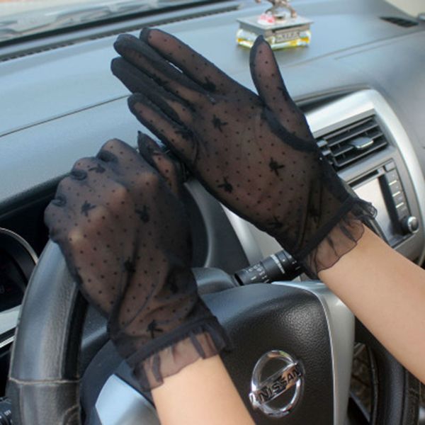 summer women thin section black lace sunscreen anti-uv mittens slip mesh breathable cycling driving gloves d82, Blue;gray
summer women thin section black lace sunscreen anti-uv mittens slip mesh breathable cycling driving gloves d82, Blue;gray