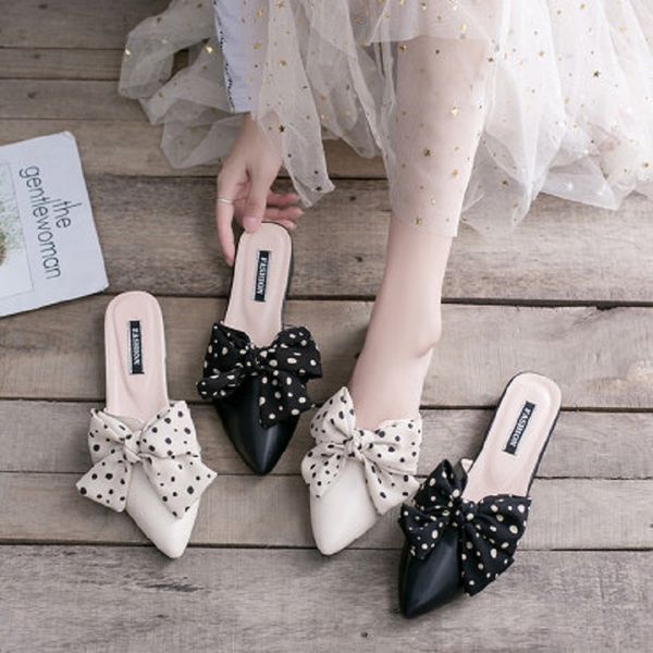 outer wear baotou half slippers 2020 summer new pointed thick heeled lazy sandals flat mules, Black
outer wear baotou half slippers 2020 summer new pointed thick heeled lazy sandals flat mules, Black