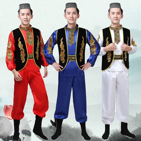 fashion ethnic styles dancing wear set xinjiang dance costume for men fancy festival performance uyghur cosplay clothing, Black;red
fashion ethnic styles dancing wear set xinjiang dance costume for men fancy festival performance uyghur cosplay clothing, Black;red