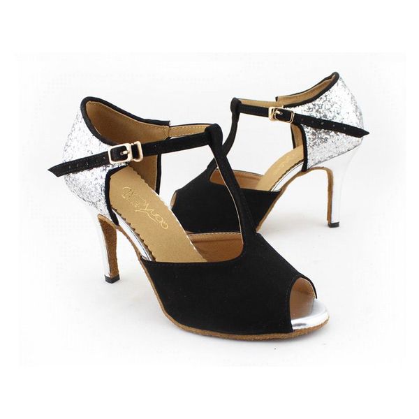 women ballroom latin dance shoes black flock salsa sandals female social party tango dance shoe high heels 8.5cm soft sole 1624
women ballroom latin dance shoes black flock salsa sandals female social party tango dance shoe high heels 8.5cm soft sole 1624