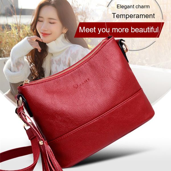 women minimalist shoulder bags pu leather solid color messenger bag with tassel decoration double shoulder strap cj191209
women minimalist shoulder bags pu leather solid color messenger bag with tassel decoration double shoulder strap cj191209