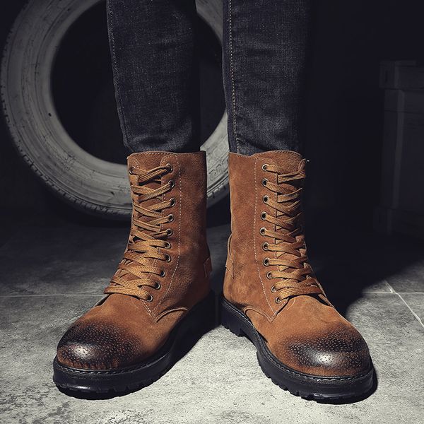 handmade ankle boots men autumn and winter round head boots lace up fashion shoes boots men, Black
handmade ankle boots men autumn and winter round head boots lace up fashion shoes boots men, Black
