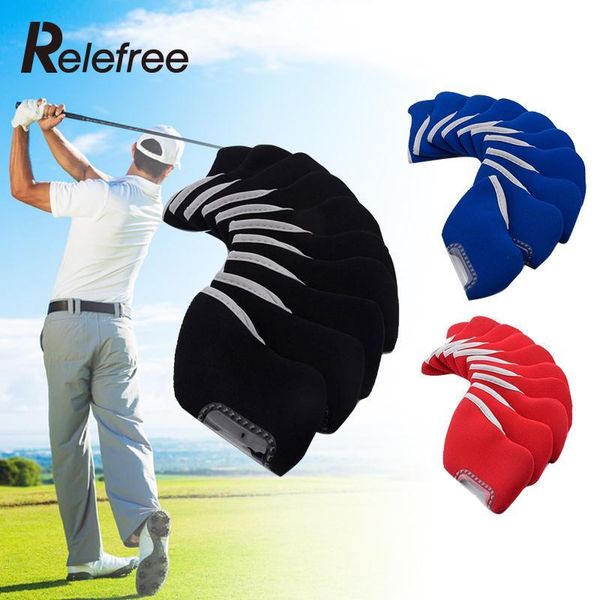 rele10 pcs neoprene golf club iron headcovers protective head cover protector set