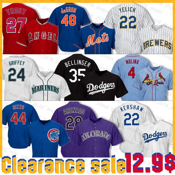22 christian yelich 27 mike trout 48 jacob degrom 24 ken griffey jr. 22 clayton kershaw yadier molina nolan arenado javier baez cody bellin, Blue;black
22 christian yelich 27 mike trout 48 jacob degrom 24 ken griffey jr. 22 clayton kershaw yadier molina nolan arenado javier baez cody bellin, Blue;black
