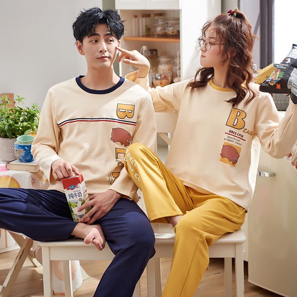 qweek long sleeve cotton sleepwear women two piece 2019 korean version lounge couple pajamas new cartoon home pyjamas women set, Black;red
qweek long sleeve cotton sleepwear women two piece 2019 korean version lounge couple pajamas new cartoon home pyjamas women set, Black;red