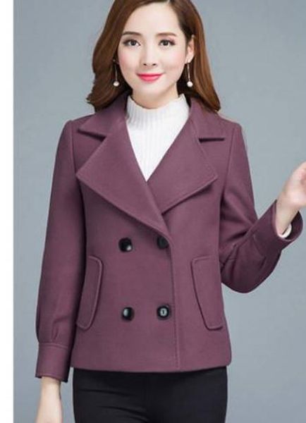 2019 woman woolen coat in autumn and winter with new style middle age, Black
2019 woman woolen coat in autumn and winter with new style middle age, Black