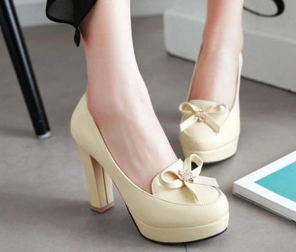 2019 women's shoes in spring and autumn with new style high heel coarse heel round head bowknot waterproof table @3029, Black
2019 women's shoes in spring and autumn with new style high heel coarse heel round head bowknot waterproof table @3029, Black