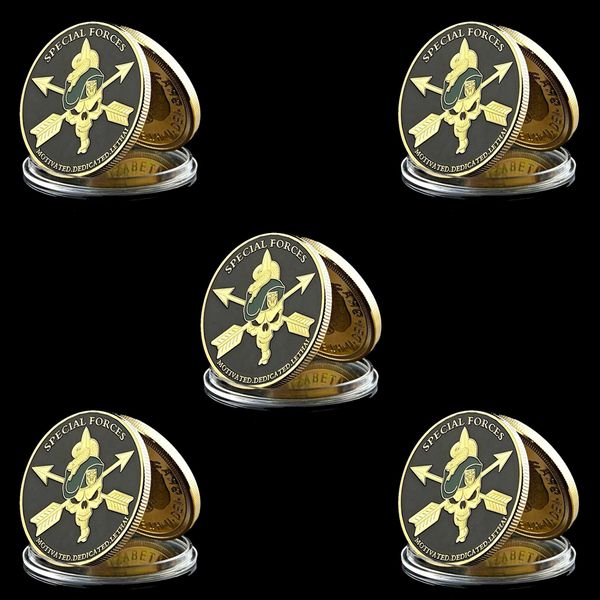 5pcs united states army special forces craft green beret motivated dedicated lethal 1oz gold plated challenge coin
5pcs united states army special forces craft green beret motivated dedicated lethal 1oz gold plated challenge coin