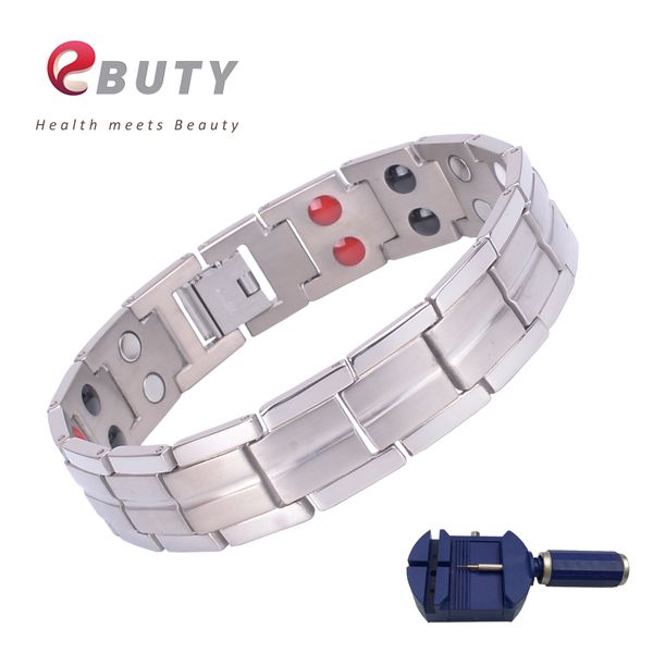 ebuty titanium magnetic energy bracelet with double line energy elements silver bracelets bangle fir healing gift for men, Black
ebuty titanium magnetic energy bracelet with double line energy elements silver bracelets bangle fir healing gift for men, Black