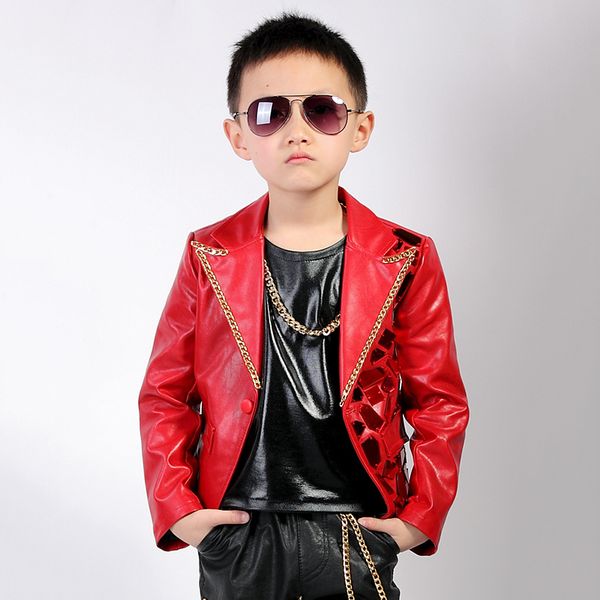hip hop costume red leather suit coat boys stage performance clothing kids street dance wear child modern dancing outfit dn5138, Black;red
hip hop costume red leather suit coat boys stage performance clothing kids street dance wear child modern dancing outfit dn5138, Black;red