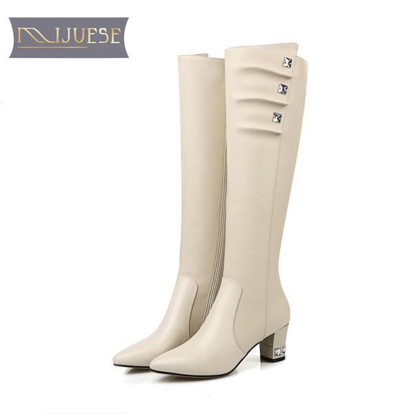 mljuese 2018 women knee high boots cow leather winter boots slip on short plush crystal high size 34-43 women, Black
mljuese 2018 women knee high boots cow leather winter boots slip on short plush crystal high size 34-43 women, Black