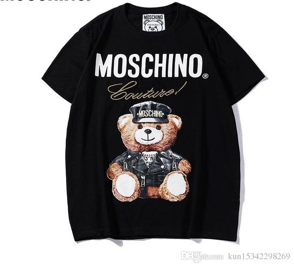 2019 summer new moschin fashion tee cotton short sleeve breathable men women moschinos swing bear casual outdoor streetwear t-shirts, White
2019 summer new moschin fashion tee cotton short sleeve breathable men women moschinos swing bear casual outdoor streetwear t-shirts, White