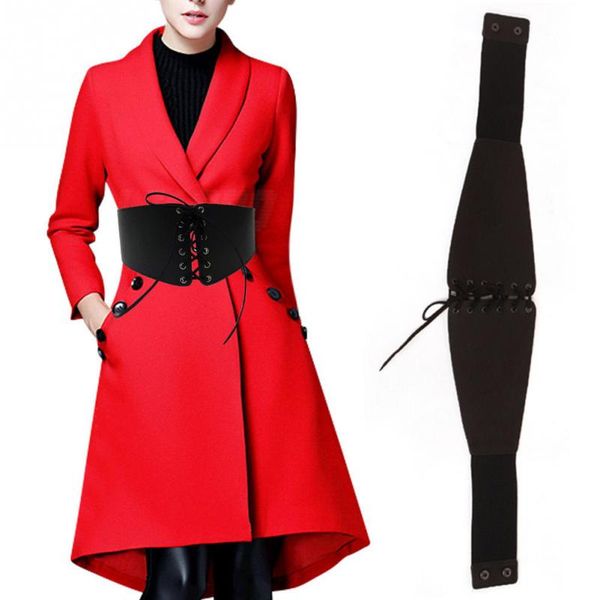 women faux leather waist girdle belt cinched high elastic corset belly band pin up solid color fashion belt 2019 brand new, Black;gray
women faux leather waist girdle belt cinched high elastic corset belly band pin up solid color fashion belt 2019 brand new, Black;gray
