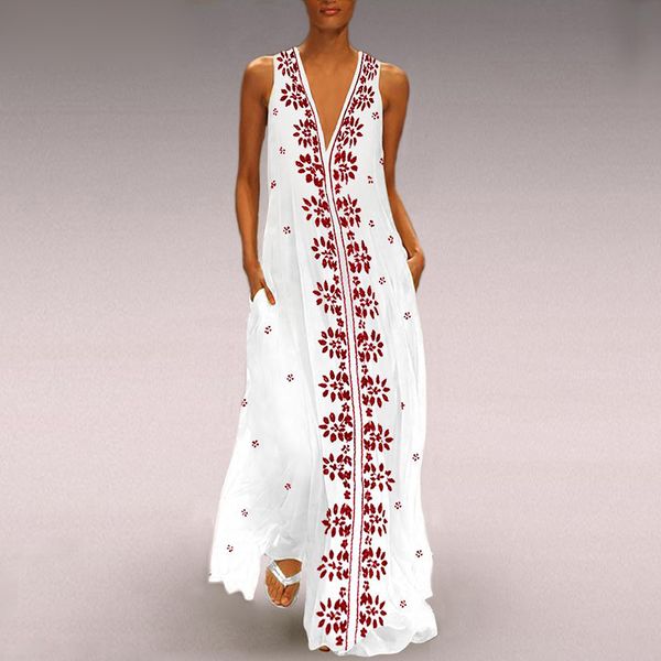 white dress woman clothing women floral print dress 2019 vintage v neck sleeveless maxi party vestido casual summer beach s 5xl, Black;gray
white dress woman clothing women floral print dress 2019 vintage v neck sleeveless maxi party vestido casual summer beach s 5xl, Black;gray