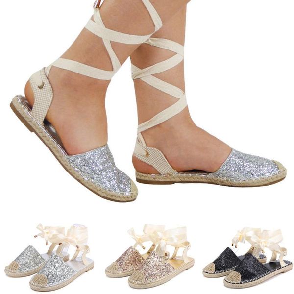 women straw round closed leg wrappings toe flat casual sequin shoes cross strap rome style sandals bandage bohemian beach shoes, Black
women straw round closed leg wrappings toe flat casual sequin shoes cross strap rome style sandals bandage bohemian beach shoes, Black