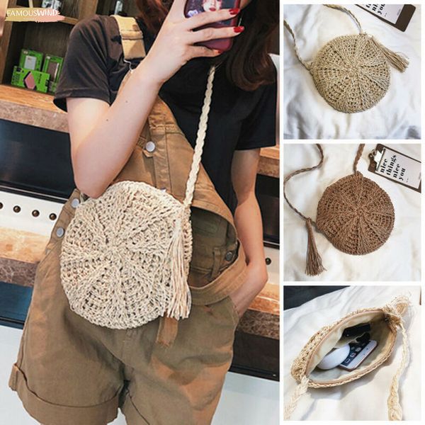 2020 style fashion boho beach bag woven round rattan straw shoulder solid phone bags crossbody
2020 style fashion boho beach bag woven round rattan straw shoulder solid phone bags crossbody
