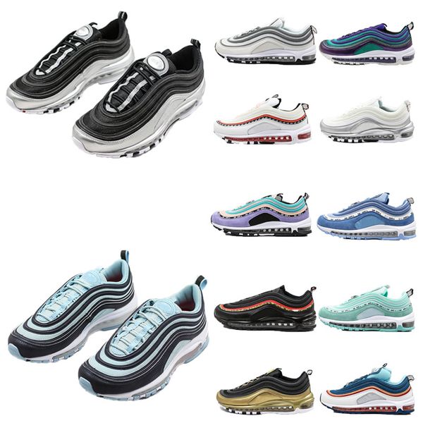 Bullet Cushion 97s QS Metallic Pack Running Shoe 97s Metallic Silver 3M Have A Nice Day Designer Trainer Sports Sneakers Jogging Shoes
Bullet Cushion 97s QS Metallic Pack Running Shoe 97s Metallic Silver 3M Have A Nice Day Designer Trainer Sports Sneakers Jogging Shoes