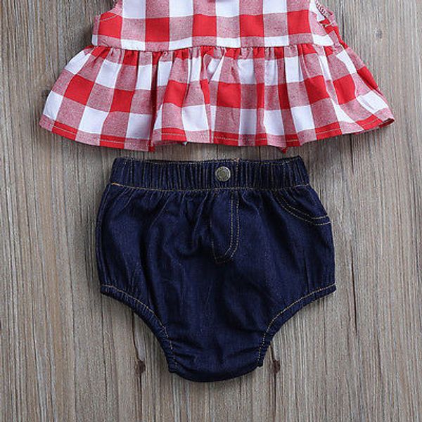 2018. совершенно новый 3шт детские малышей infant новорожденный plaid outfit проверяемые tops синие брюки мода летняя одежда hairband наборы, White
2018. совершенно новый 3шт детские малышей infant новорожденный plaid outfit проверяемые tops синие брюки мода летняя одежда hairband наборы, White