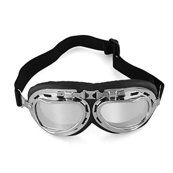 moto cross goggle eyewear glasses lens sunglasses silver anti uv