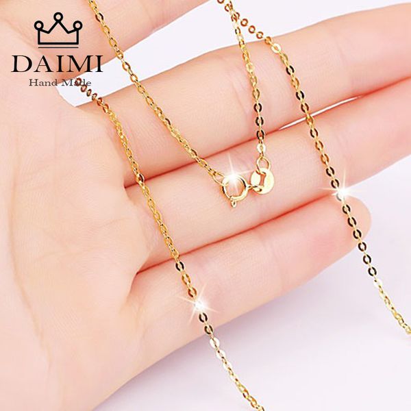 daimi genuine 18k white yellow gold chain necklace pendant 18 inches au750 jewelry necklace women fine gift wholesale, Silver
daimi genuine 18k white yellow gold chain necklace pendant 18 inches au750 jewelry necklace women fine gift wholesale, Silver