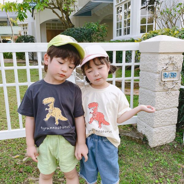 3348 children's korean boy cartoon dinosaur print children's t-shirt ins round neck short sleeve t-shirt summer girls shirt y20070, Blue
3348 children's korean boy cartoon dinosaur print children's t-shirt ins round neck short sleeve t-shirt summer girls shirt y20070, Blue
