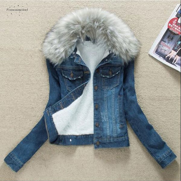 winter denim jacket 2019 fur parka collar denim jackets plus velvet warm breasted outerwear women cotton coat girl fashion lj162, Black;brown
winter denim jacket 2019 fur parka collar denim jackets plus velvet warm breasted outerwear women cotton coat girl fashion lj162, Black;brown