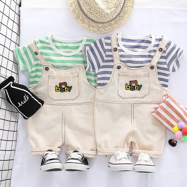 baby boy set summer infant baby girl clothing suit for boy overalls + striped t-shirts 2 pcs toddler outfit kids clothes, White
baby boy set summer infant baby girl clothing suit for boy overalls + striped t-shirts 2 pcs toddler outfit kids clothes, White