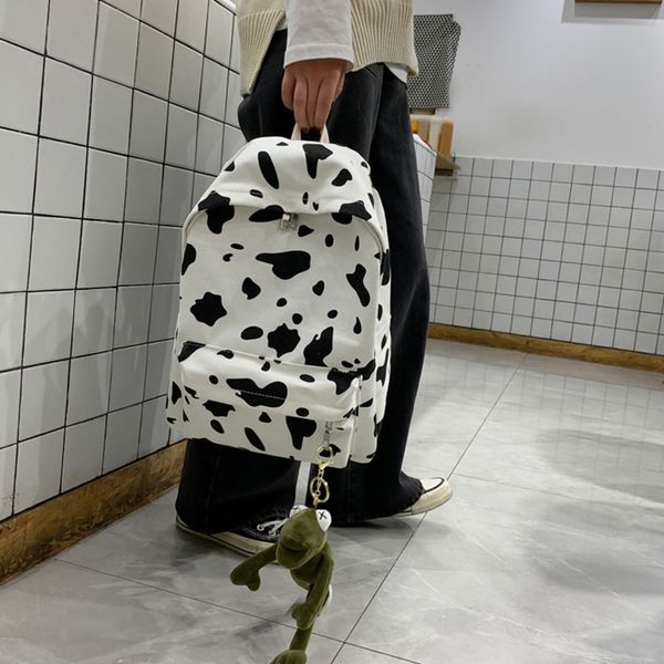 2pcs/set cute milk cow printing backpack women canvas travel mochila school bag for teenager girls fashion rucksack
2pcs/set cute milk cow printing backpack women canvas travel mochila school bag for teenager girls fashion rucksack