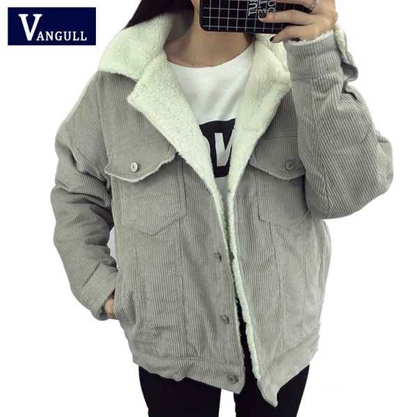 vangull plus velvet women short female winter autumn cute harajuku corduroy gray thick fur lined coat jacket turn-down fur top, Black;brown
vangull plus velvet women short female winter autumn cute harajuku corduroy gray thick fur lined coat jacket turn-down fur top, Black;brown