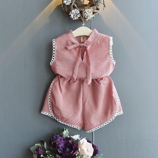 girls clothing set 2020 new summer children sets plaid tee+short 2pcs children girls clothing outfit set sleeveless for 2-6y, White
girls clothing set 2020 new summer children sets plaid tee+short 2pcs children girls clothing outfit set sleeveless for 2-6y, White