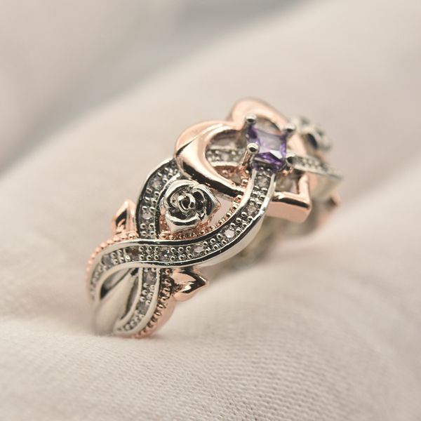 rose gold ring princess love diamond entangled ring two colors engagement rings for women wedding jewelry wedding rings accessory size 6-10, Slivery;golden
rose gold ring princess love diamond entangled ring two colors engagement rings for women wedding jewelry wedding rings accessory size 6-10, Slivery;golden