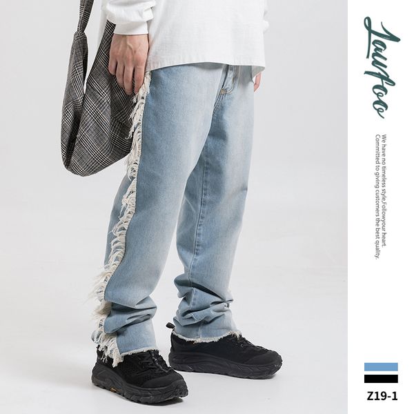 lawfoo 2019 autumn and winter new style origional popular brand men's wear high street tassels washing water men's casual jeans, Blue
lawfoo 2019 autumn and winter new style origional popular brand men's wear high street tassels washing water men's casual jeans, Blue