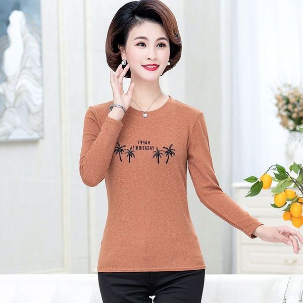 middle-aged and elderly women's wear long-sleeved warm t-shirt 2019 mom warm underwear underpants loose base shirt female, White
middle-aged and elderly women's wear long-sleeved warm t-shirt 2019 mom warm underwear underpants loose base shirt female, White