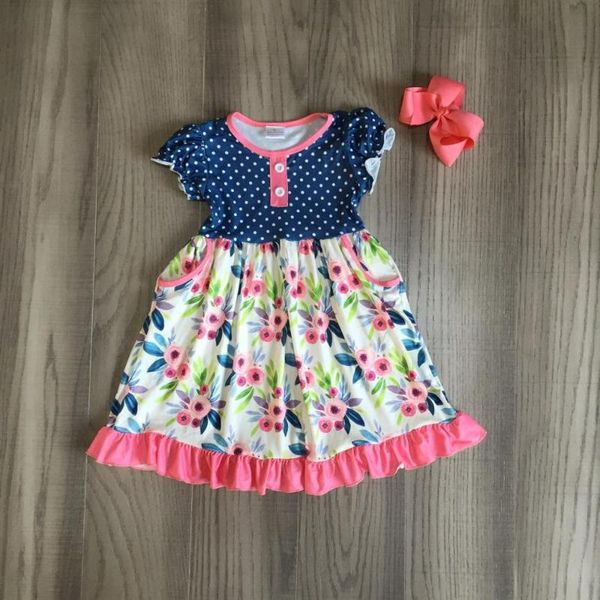 summer baby girls milk silk cotton coral navy floral flower dress short sleeve children clothes boutique match bow kidswear, White
summer baby girls milk silk cotton coral navy floral flower dress short sleeve children clothes boutique match bow kidswear, White