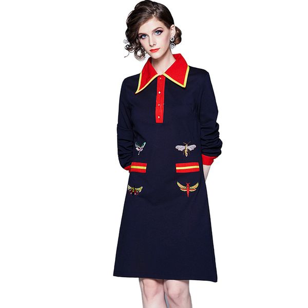 2019 european new fashion women dresses explosion women clothes autumn butterfly embroidery loose designer dress plus size s-2xl, Black;gray
2019 european new fashion women dresses explosion women clothes autumn butterfly embroidery loose designer dress plus size s-2xl, Black;gray