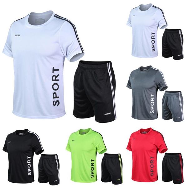 2020 new casual men short sets summer solid stripe tracksuit two piece t-shirts+shorts mens sportswear jogger slim fit sportsuit, Gray
2020 new casual men short sets summer solid stripe tracksuit two piece t-shirts+shorts mens sportswear jogger slim fit sportsuit, Gray