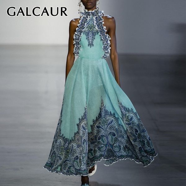 galcaur summer sleeveless print women dress off shoulder halter high waist ruffles midi dresses female fashion 2019 elegant, Black;gray
galcaur summer sleeveless print women dress off shoulder halter high waist ruffles midi dresses female fashion 2019 elegant, Black;gray