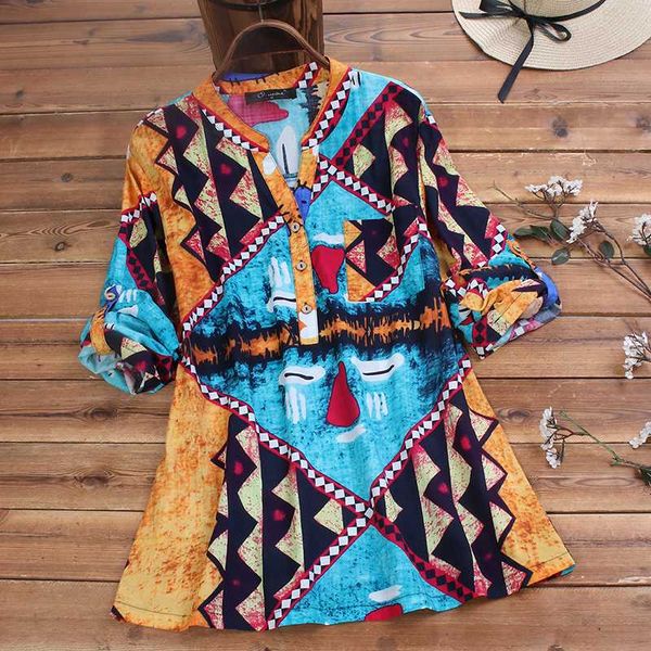 vintage printed shirts women's floral blouse zanzea 2020 button down long sleeve blusas female v neck tunic plus size tee shirt, White
vintage printed shirts women's floral blouse zanzea 2020 button down long sleeve blusas female v neck tunic plus size tee shirt, White