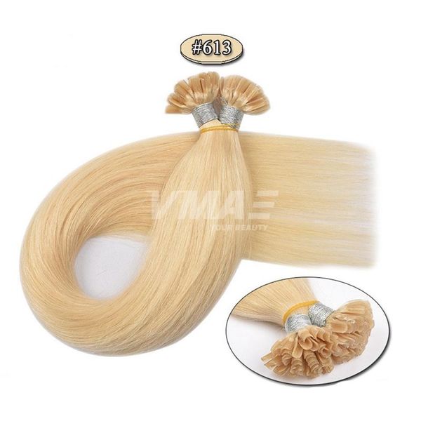 brazilian russian 0.5g strand 50g natural blonde straight keratin fusion double drawn pre bonded u tip virgin remy human hair extensions, Black
brazilian russian 0.5g strand 50g natural blonde straight keratin fusion double drawn pre bonded u tip virgin remy human hair extensions, Black