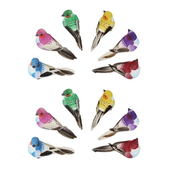 12 pieces multicolored artificial feathered foam birds, diy crafts ornament, for tree / plants / bonsai decoration
12 pieces multicolored artificial feathered foam birds, diy crafts ornament, for tree / plants / bonsai decoration