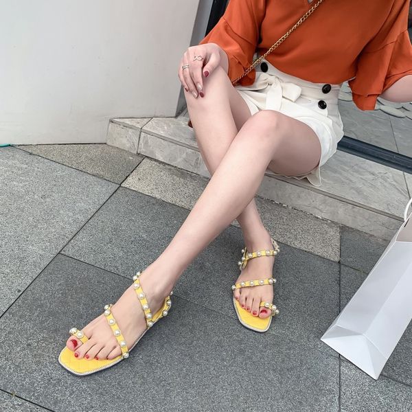 fashion new style comfortable simple womens shoes pearls students toe clip womens shoes flat sole beach, Black
fashion new style comfortable simple womens shoes pearls students toe clip womens shoes flat sole beach, Black