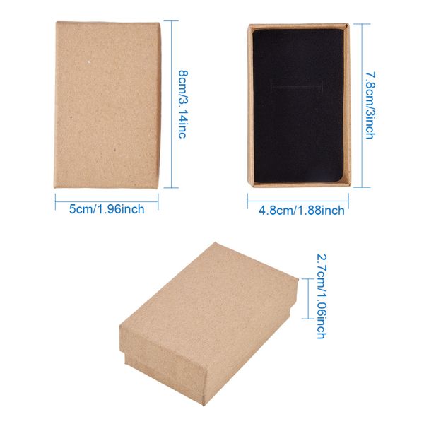 cardboard jewelry set box for ring necklace rectangle tan 24pcs 8x5x3cm black 9x7x3mm, Black;white
cardboard jewelry set box for ring necklace rectangle tan 24pcs 8x5x3cm black 9x7x3mm, Black;white