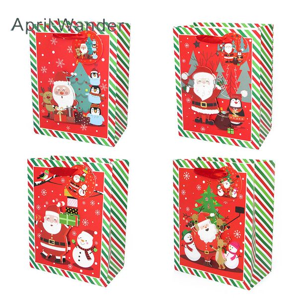 4pcs/lot lovely christmas party bags xmas handbags paper santa claus gift bags with handles for merry christmas party supplies
4pcs/lot lovely christmas party bags xmas handbags paper santa claus gift bags with handles for merry christmas party supplies