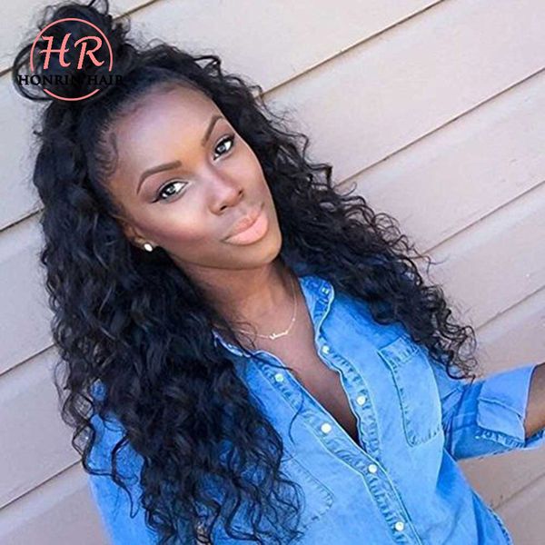 deep curly lace front wig brazilian virgin human hair pre plucked hairline with baby hair, Black
deep curly lace front wig brazilian virgin human hair pre plucked hairline with baby hair, Black
