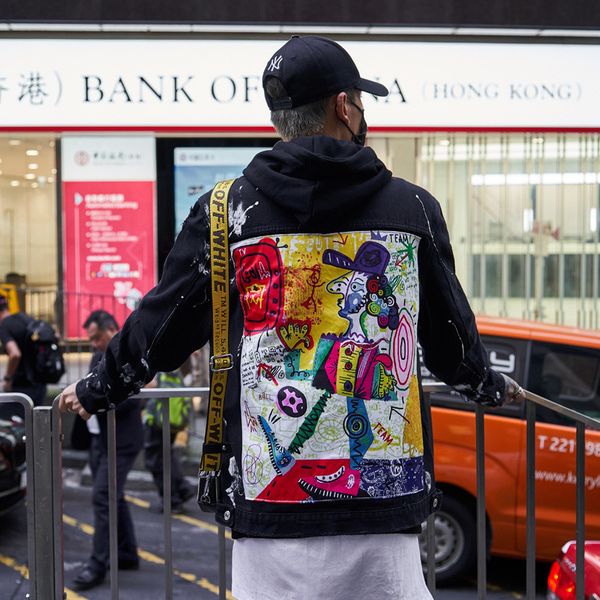 hip hop high street denim jacket men autumn graffiti cartoon ripped denim jackets mens harajuku print jeans jacket coat men, Black;brown
hip hop high street denim jacket men autumn graffiti cartoon ripped denim jackets mens harajuku print jeans jacket coat men, Black;brown