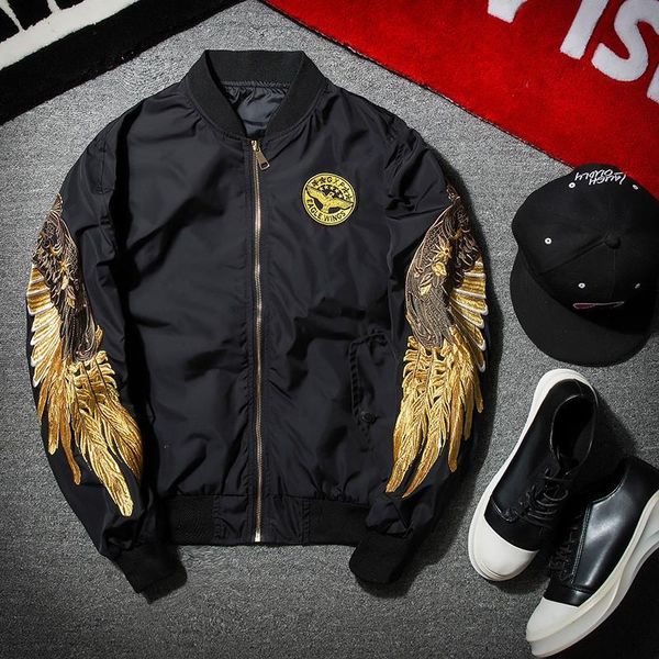angel wing вышивка bomber jacket мужчины осень с длинным рукавом streetwear hip hop пальто черный зеленый мужские куртки размер s-xxxl, Black;brown
angel wing вышивка bomber jacket мужчины осень с длинным рукавом streetwear hip hop пальто черный зеленый мужские куртки размер s-xxxl, Black;brown