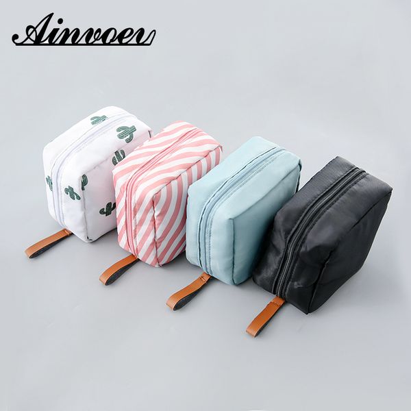 ainvoev 1 pc mini travel cosmetic bag small portable korean simple large-capacity cosmetic storage bag girl wash organizer